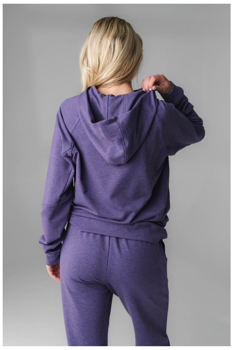 Studio Uni Hoodie, Alternate, color, Violet Marl