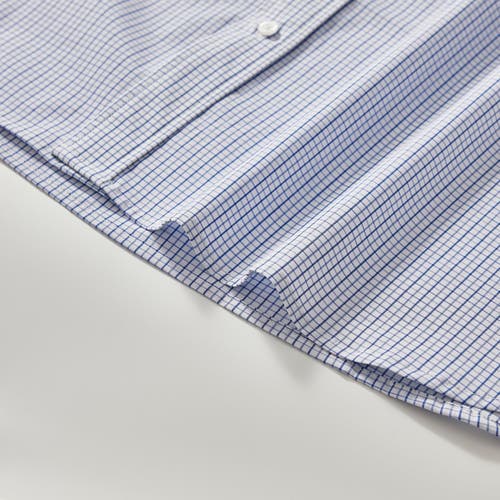 Regent Row Big And Tall Stanton Shirt Long Sleeve Button Down In White-blue-check