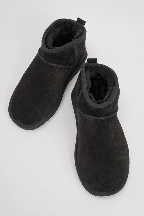 Forever & Always Shoes Pair Leather Ankle Boot In Black