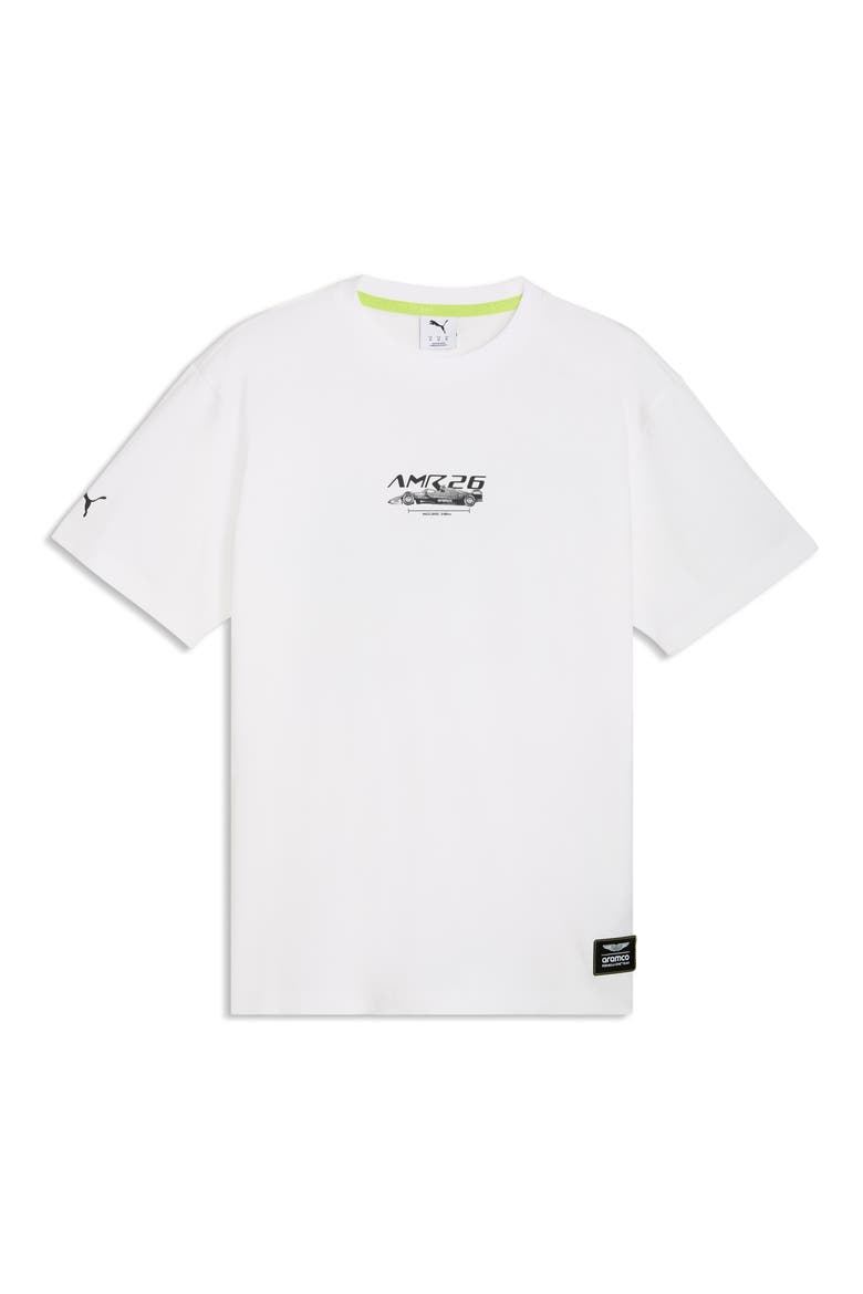 AMF1 Cotton Graphic T-Shirt, Main, color, PUMA WHITE