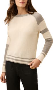 Faherty Throwback Stripe Organic Cotton 
Cashmere Sweater