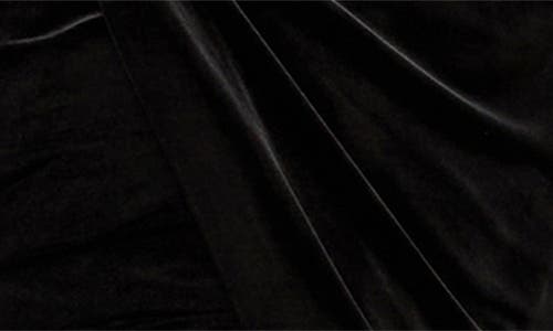 City Chic Vivi Asymmetric Velour Sheath Dress In Black