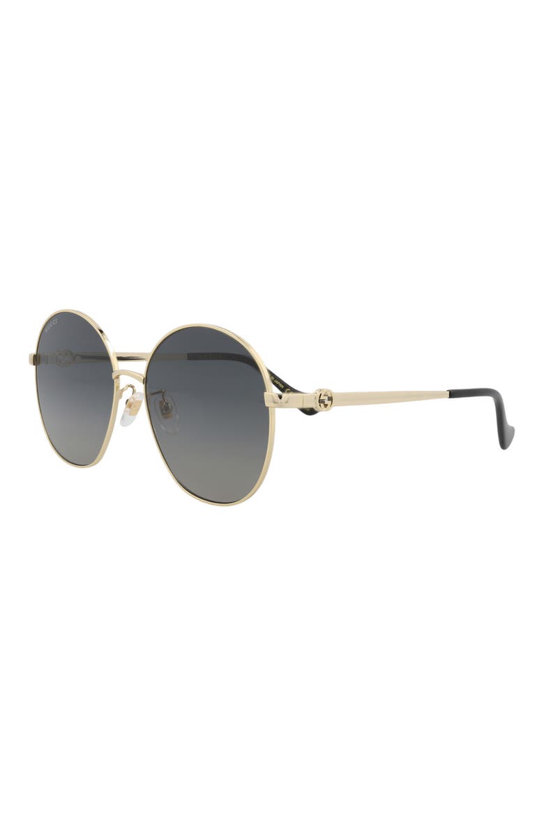 Novelty 59mm Round Sunglasses, Alternate, color, GOLD GOLD GREY