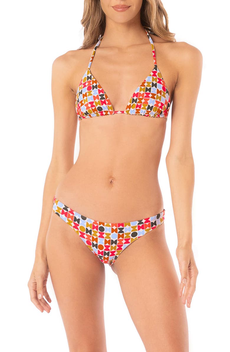 Maaji Geogame Balmy Reversible Triangle Bikini Top, Alternate, color,