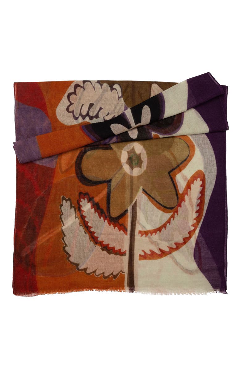 Elizabetta Irene - Wool Scarf, Alternate, color, Rust And Purple