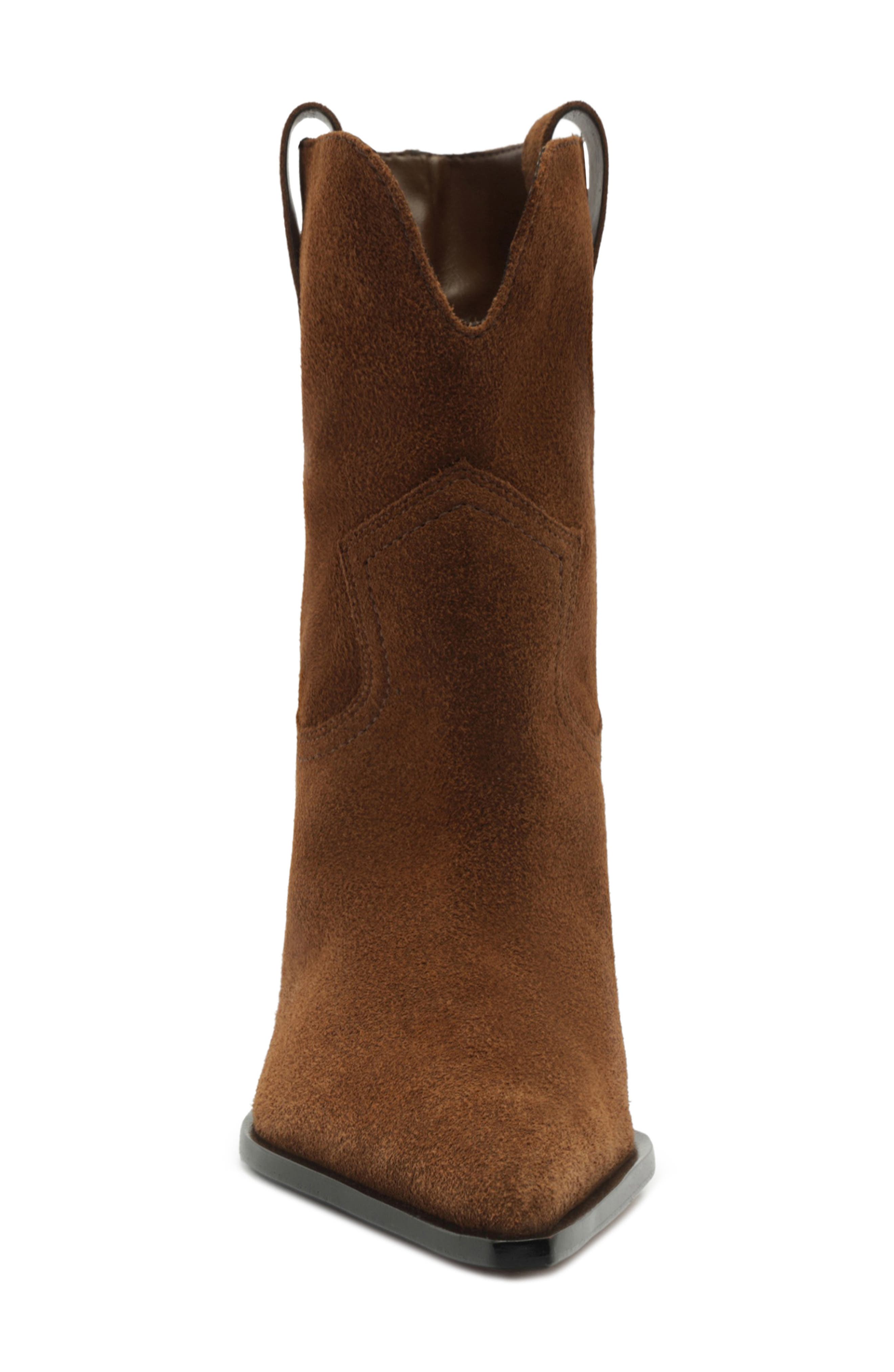 Schutz Memphis Western Boot, Alternate, color, Pecan Brown