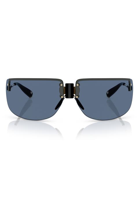 75mm Semi Rimless Pillow Sunglasses