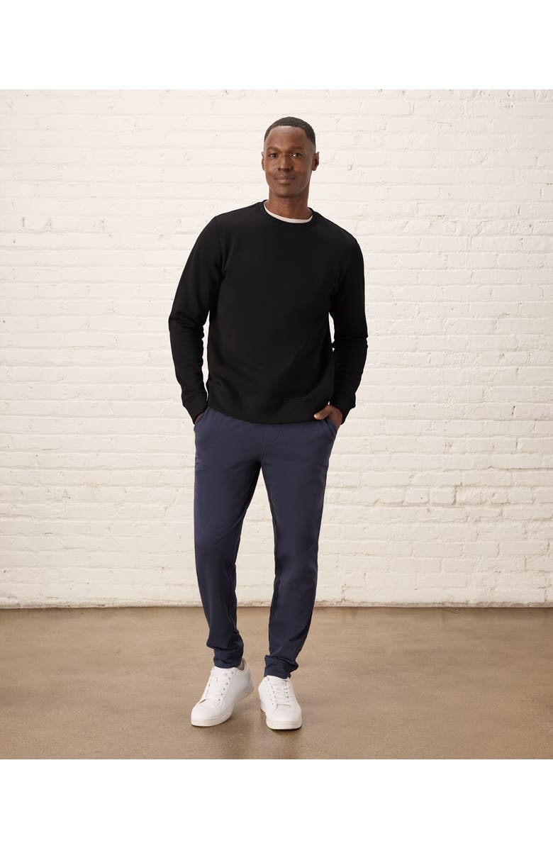 Pact Organic Cotton Cloud Brushed Fleece Crew Sweatshirt, Alternate, color, Black