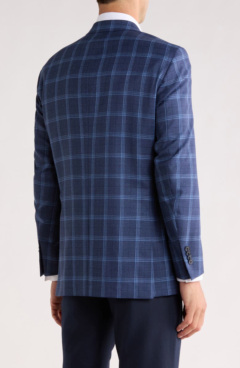 Peter Millar Flynn Classic Fit Plaid Sport Coat, Alternate, color, Blue