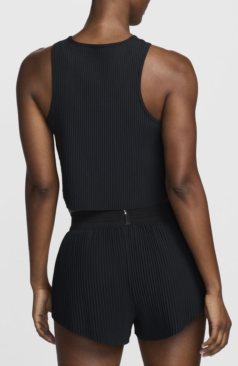 Nike AeroSwift Dri-FIT ADV Crop Running Tank Top, Alternate, color, 010 010 Black/White