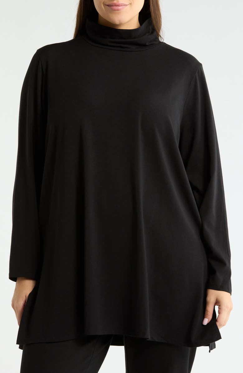 Eileen Fisher Turtleneck Tunic, Main, color, Black
