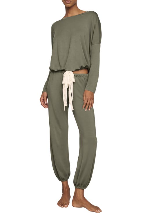 Eberjey Gisele Jersey Knit Slouchy Pajamas In Gray
