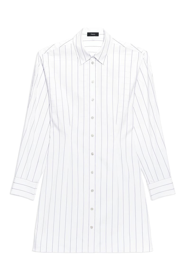 Stripe Cotton Blend Button-Up Shirt, Alternate, color, LAVENDER MULTI - VVO
