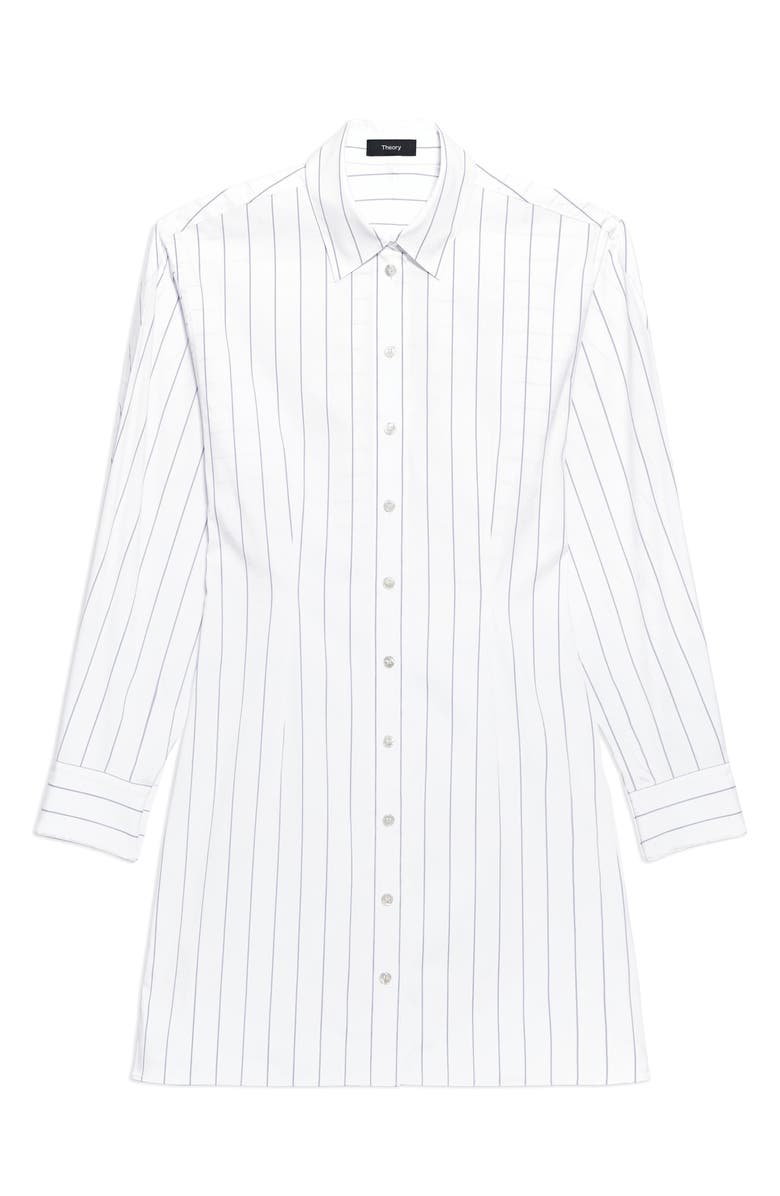 Theory Stripe Cotton Blend Button-Up Shirt, Alternate, color, 