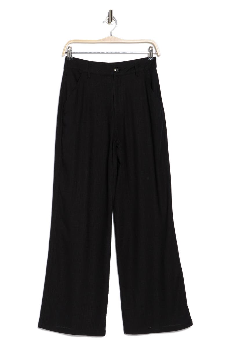 Love By Design April High Waist Wide Leg Pants, Alternate, color, Black