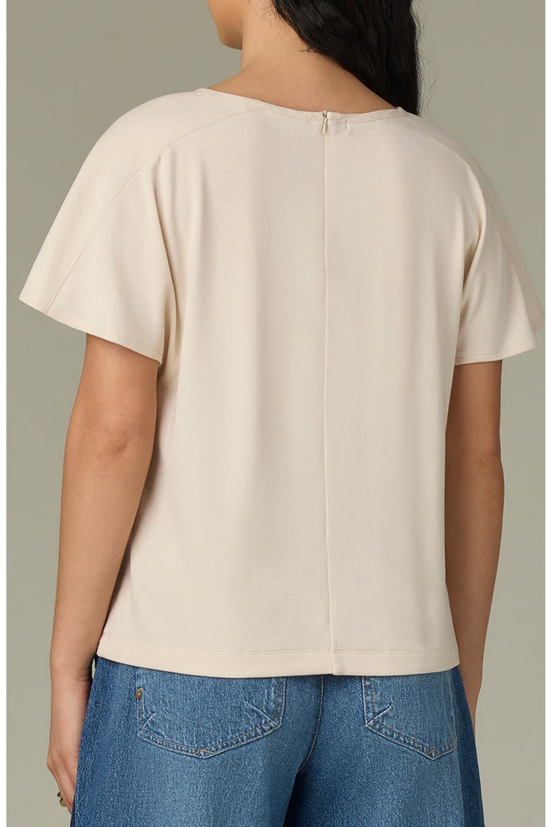 Mixed Media Knit Top, Alternate, color, PALE STONE