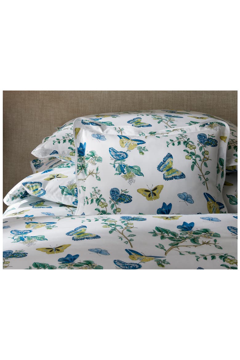Baudin Butterfly Sham, Alternate, color, PRUSSIAN BLUE
