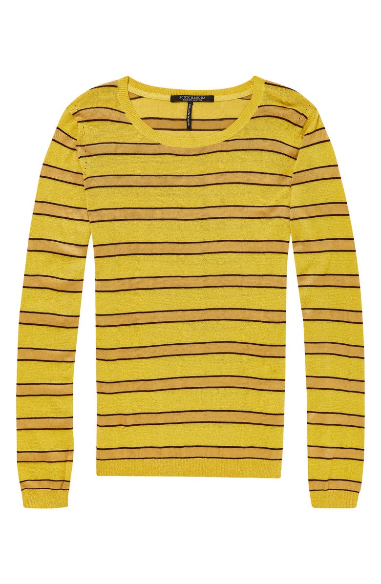 Scotch & Soda Stripe Crewneck Sweater, Alternate, color, 
