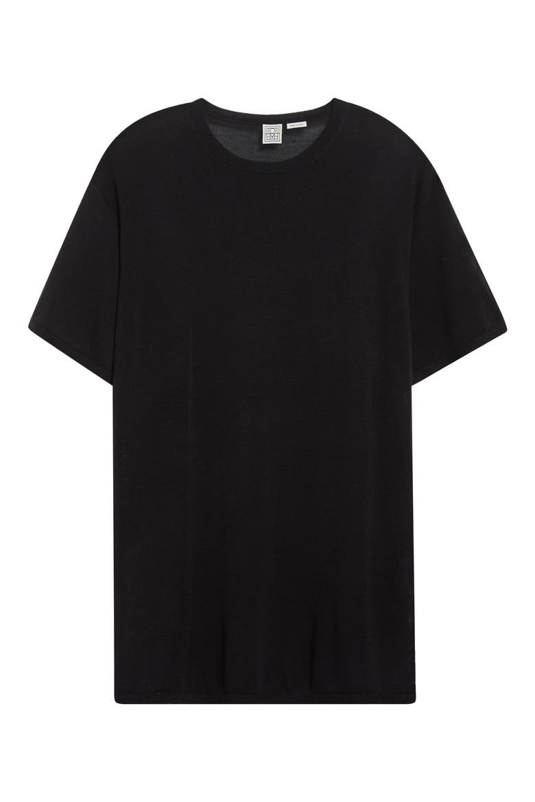 Knit T-Shirt, Alternate, color, BLACK