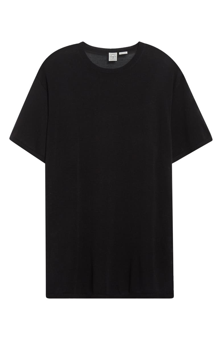 TOTEME Knit T-Shirt, Alternate, color, Black