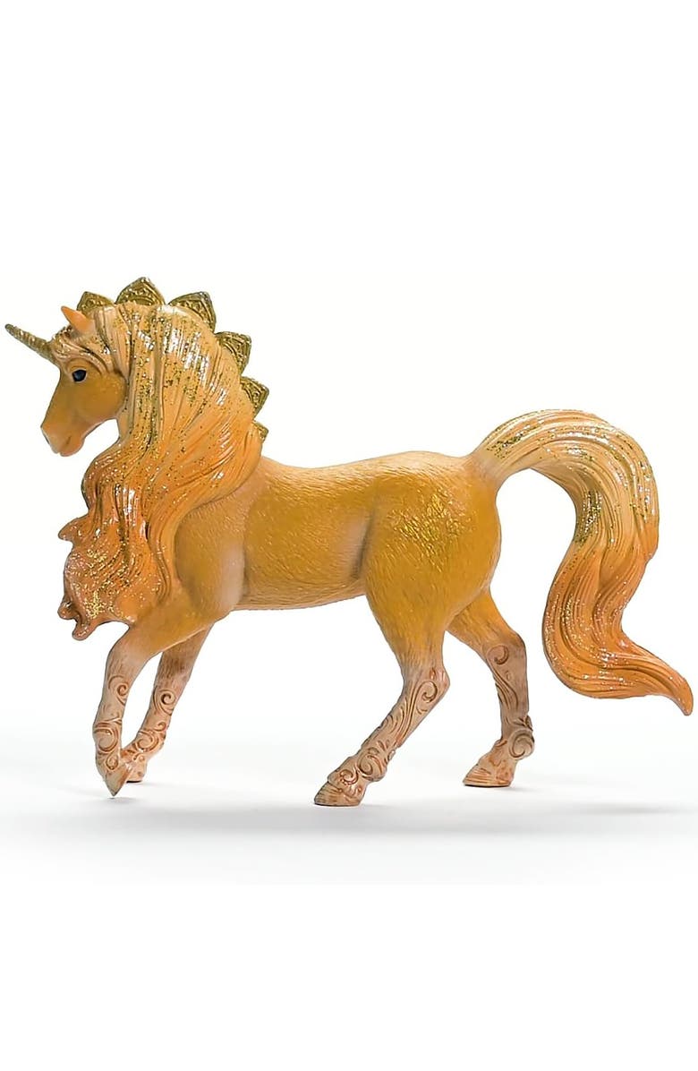 Schleich Bayala Apollo Unicorn Stallion, Orange, Collectible Toy Figure, Kids, Alternate, color, Multicolored