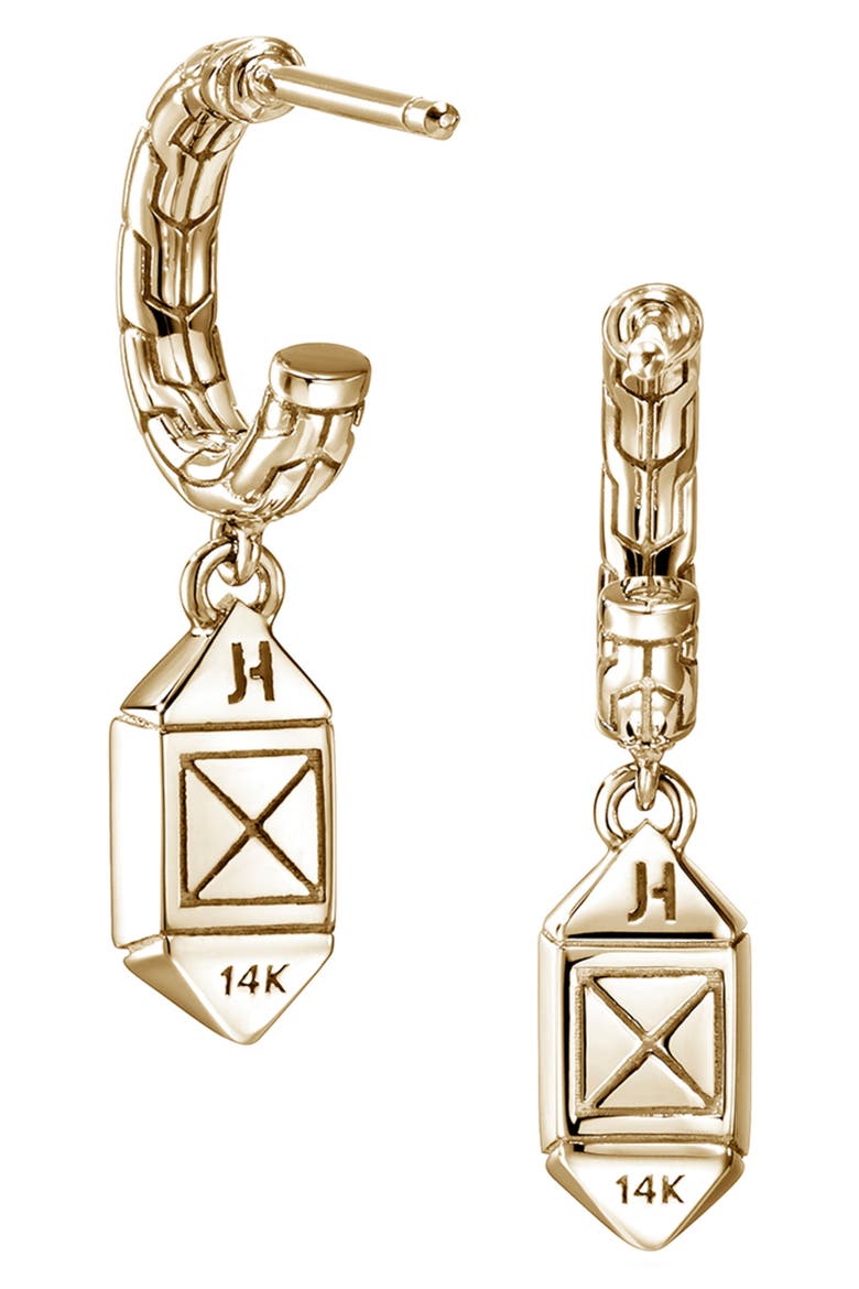Icon Stud Diamond Hoop Earrings, Alternate, color, GOLD