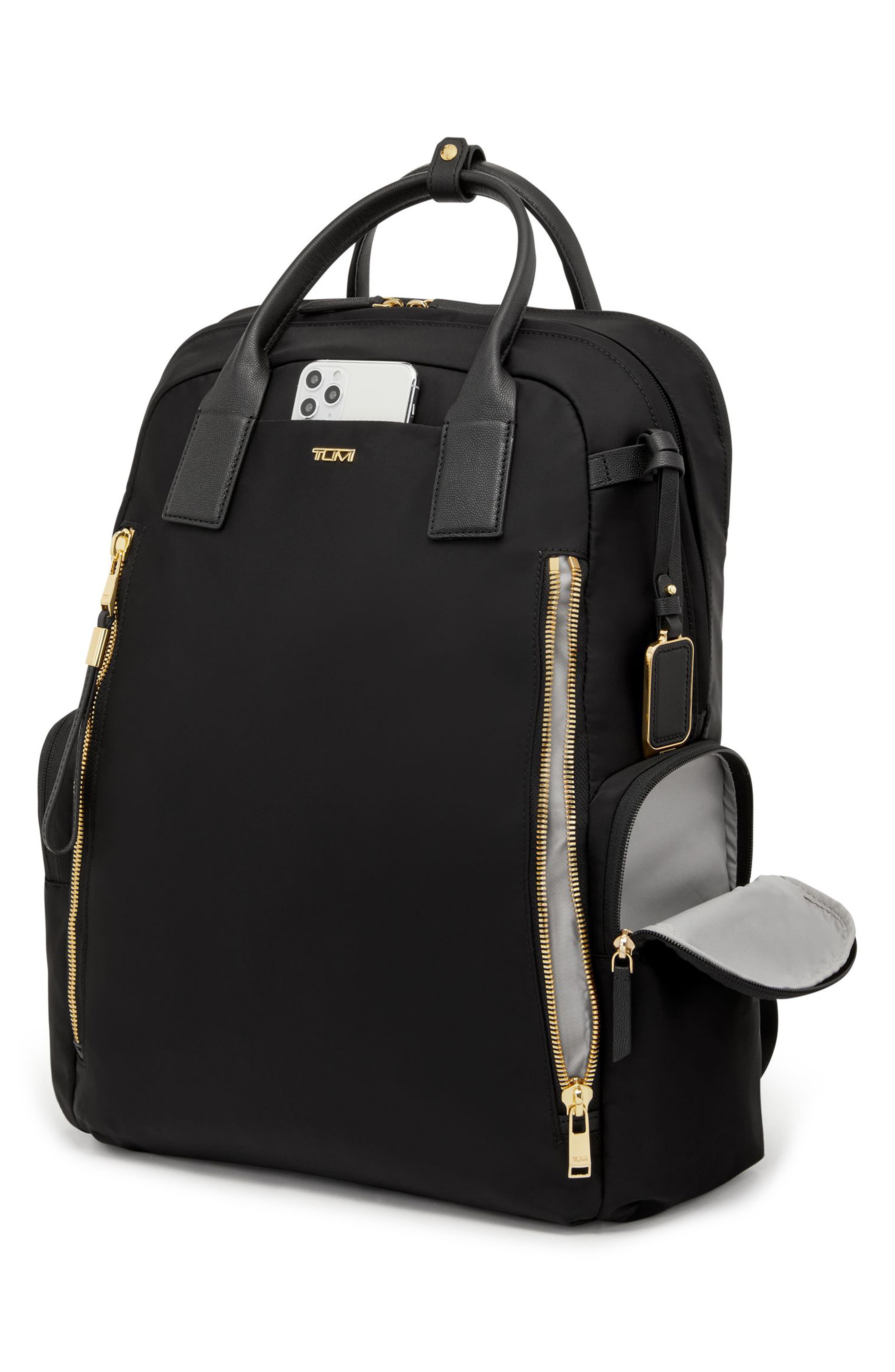 TUMI Atlanta Backpack, Alternate, color, Black/ Gold