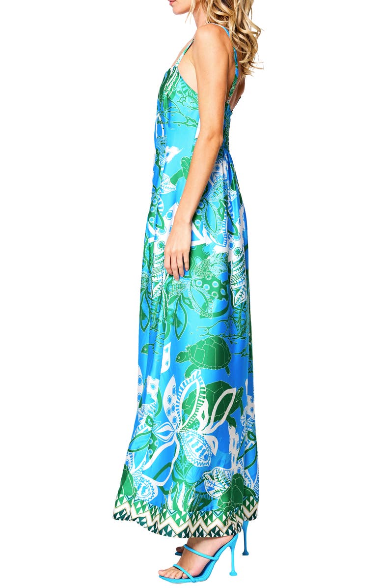 CIEBON Carisa Satin Maxi Dress, Alternate, color, Blue