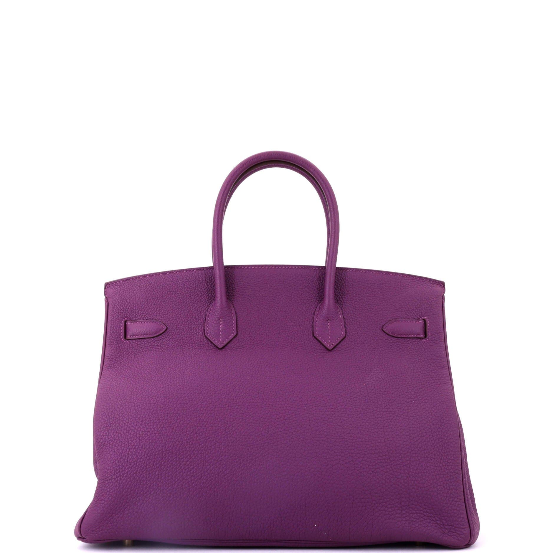 Pre-Owned Hermes Birkin Handbag Purple Togo with Gold Hardware 35, Alternate, color, Anemone