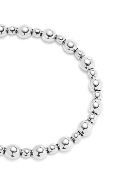 Unode50 Polished Bead Necklace In Metallic