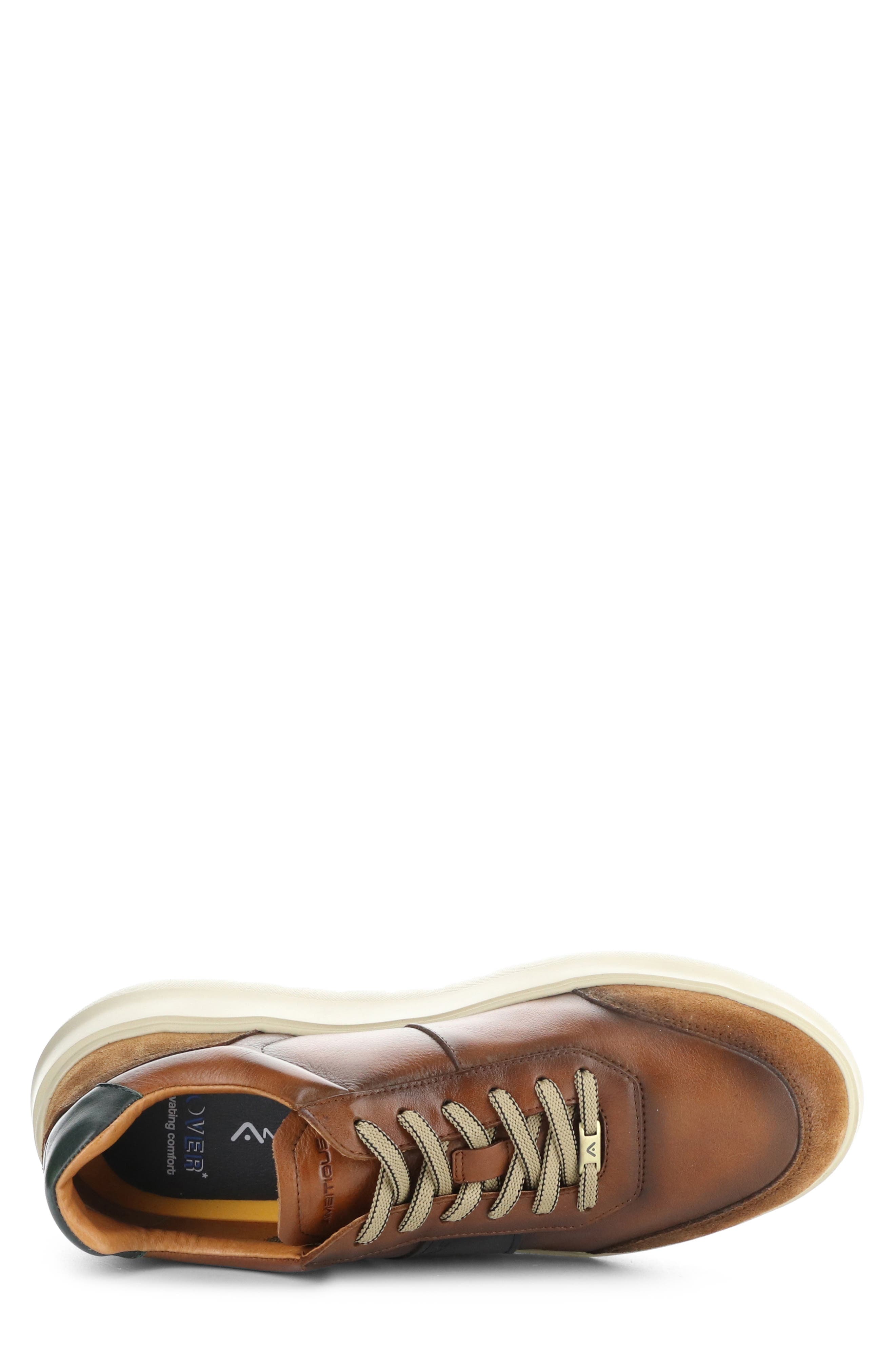 12981B Low Top Sneaker, Alternate, color, COGNAC/ BROWN LEATHER