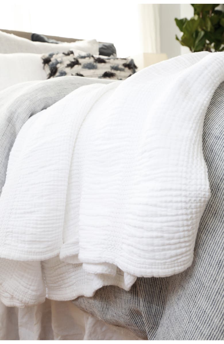 Pom Pom at Home Nantucket Matelassé Blanket, Alternate, color, White