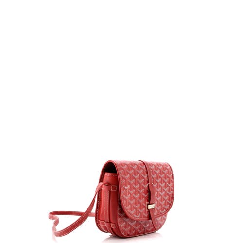 Pre-owned Goyard Goyard Belvedere Ii Messenger Bag Coated Canvas Pm In Red