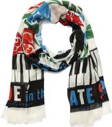 Kate Spade New York central park jazz night oblong scarf