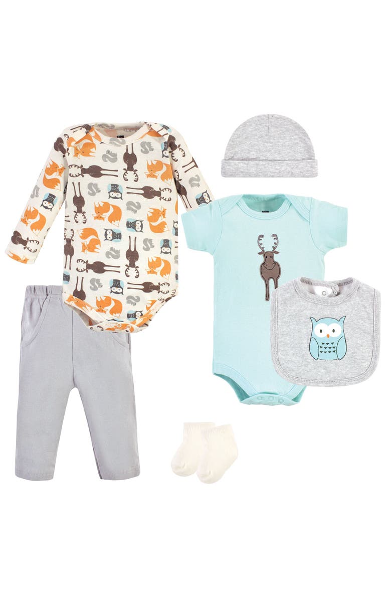 Hudson Baby Infant Apparel Set in Soft Cotton, Main, color, Moose