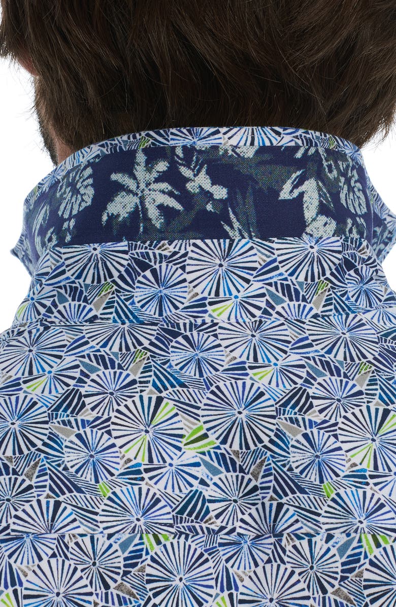 Robert Graham Ballard Floral Short Sleeve Button-Up Shirt, Alternate, color, 