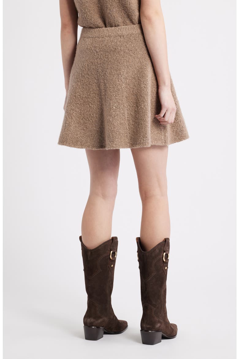 Bouclé Sweater Miniskirt, Alternate, color, TAN GREY