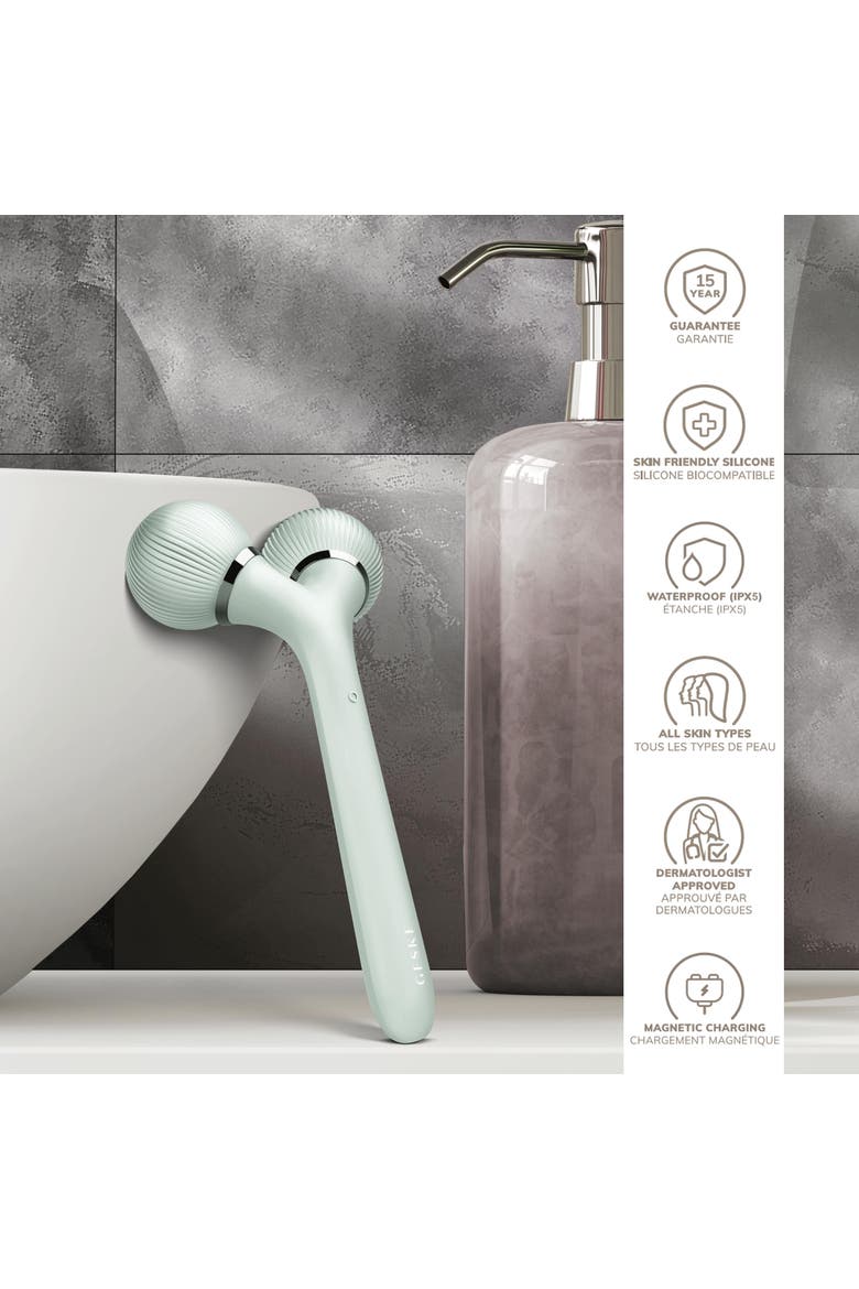 SmartAppGuided Sonic Facial & Body Roller | 4 in 1, Alternate, color, Green