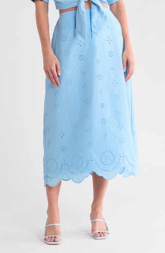 Audrey Eyelet Embroidered Maxi Skirt