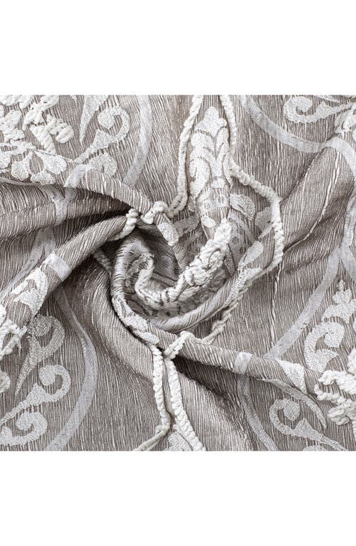 Dainty Home Monaco Set Of 2 Medallion Jacquard Blackout Curtain Panels In Gray