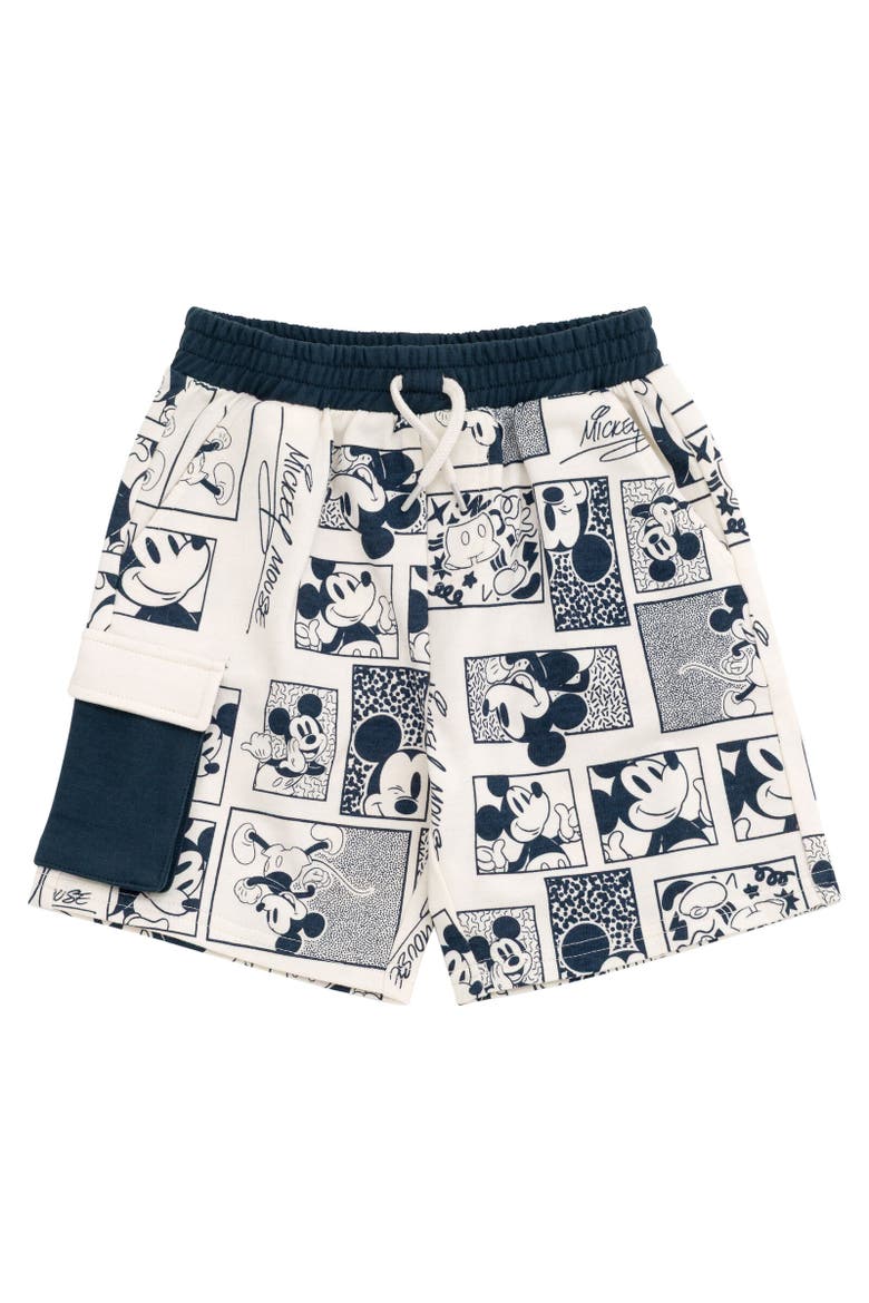 Short Sleeve Hoodie & Shorts Set, Alternate, color, Mickey Mouse Blue