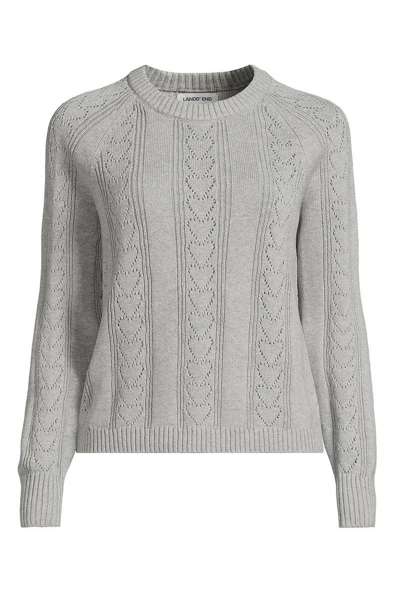 Drifter Jacquard Raglan Crew Neck Sweater, Alternate, color, Gray Heather