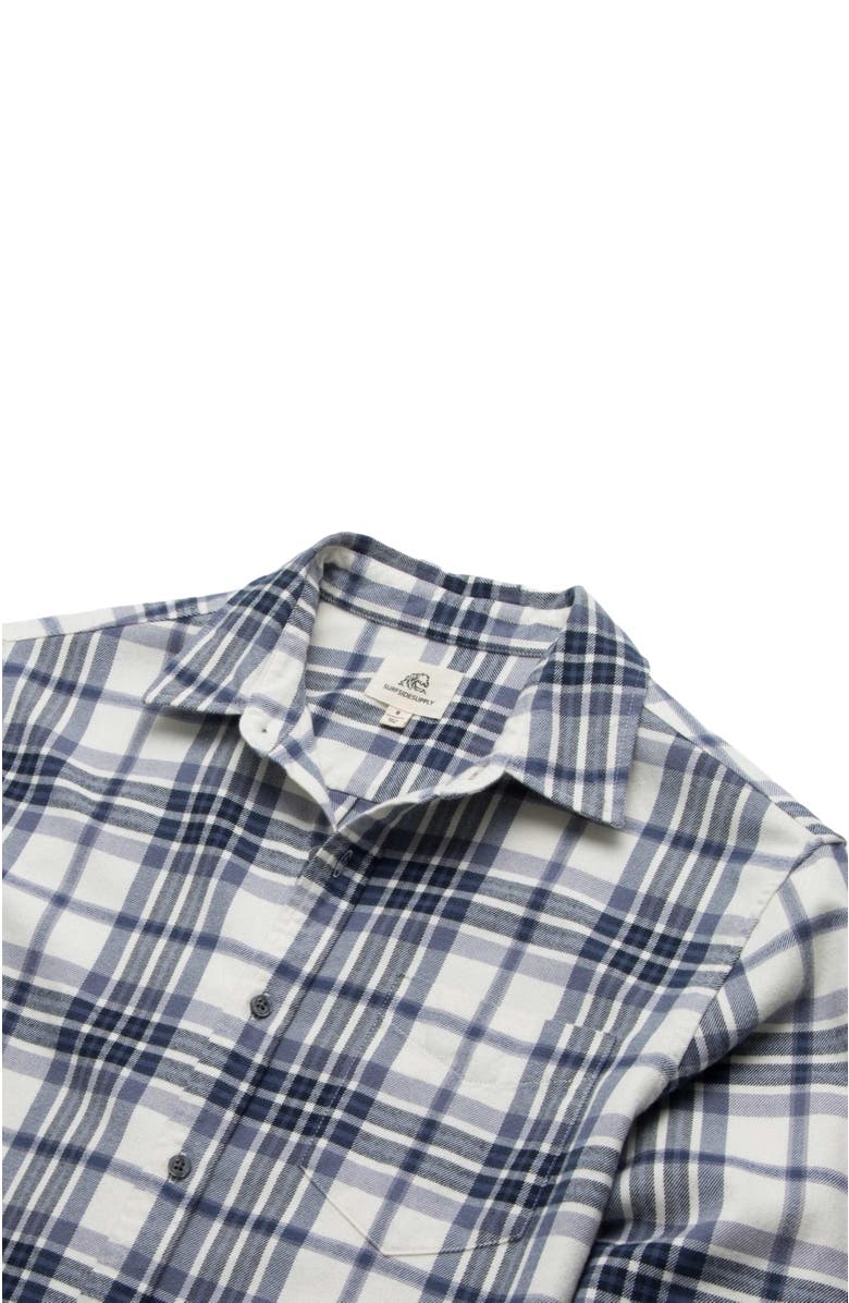Surfside Supply Co. Brian Flannel Plaid Shirt, Alternate, color, Jet Stream Combo