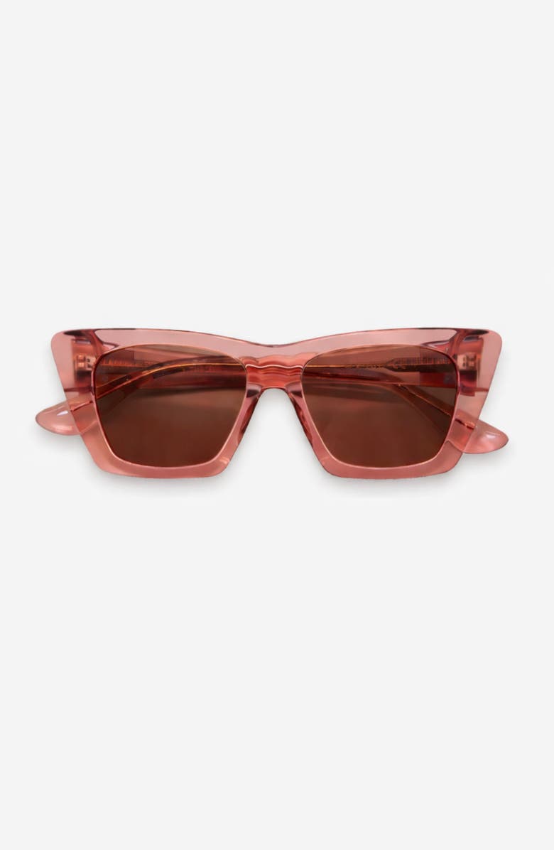 INDY Uptown Square Polarized Sunglasses, Main, color, Pink