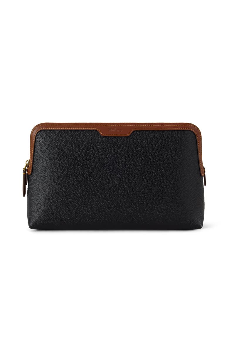Mulberry Medium Cosmetic Pouch, Main, color, Black-Cognac