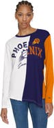TOMMY JEANS Women's Tommy Jeans White/Purple Phoenix Suns Amelia Color Blocked Long Sleeve T-Shirt