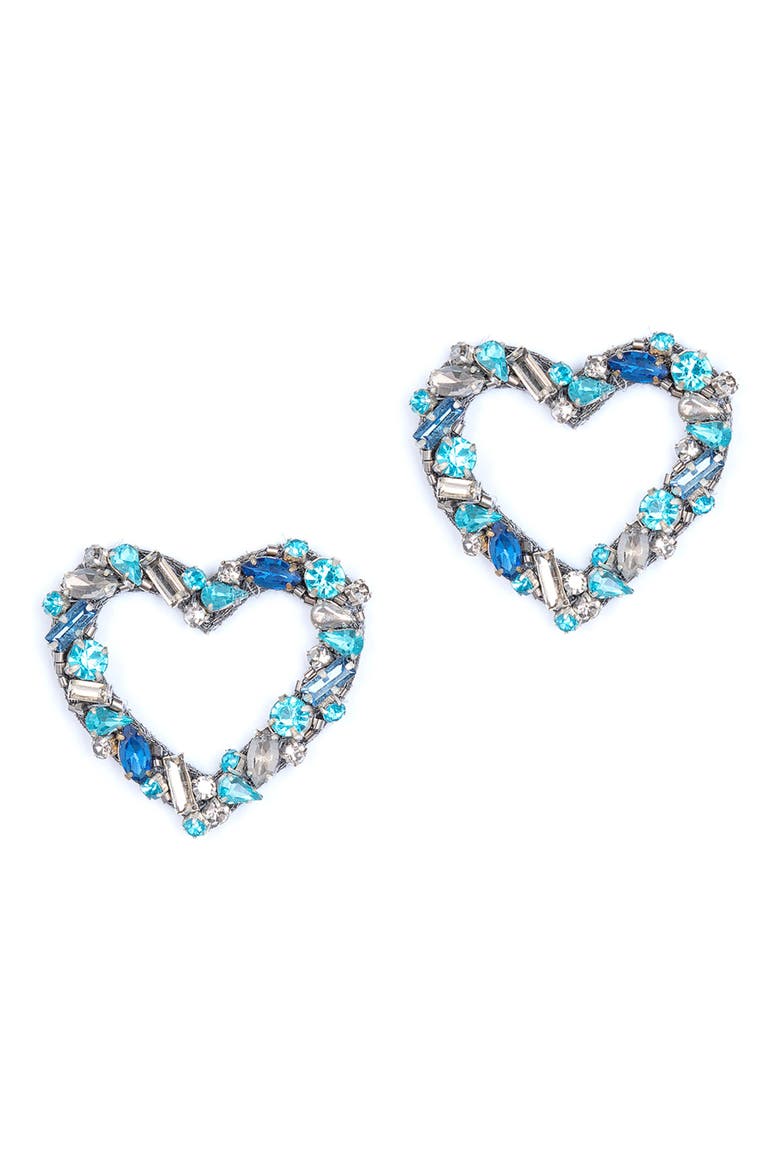 Missy Heart Earrings, Main, color, BLUE