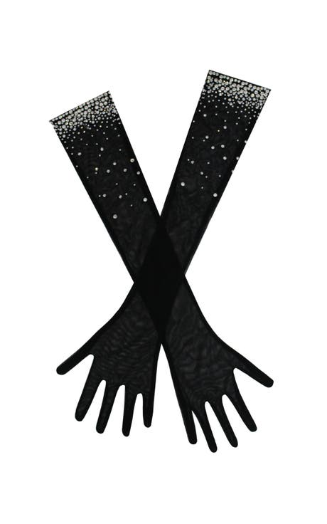 Izzy Crystal Opera-length Gloves