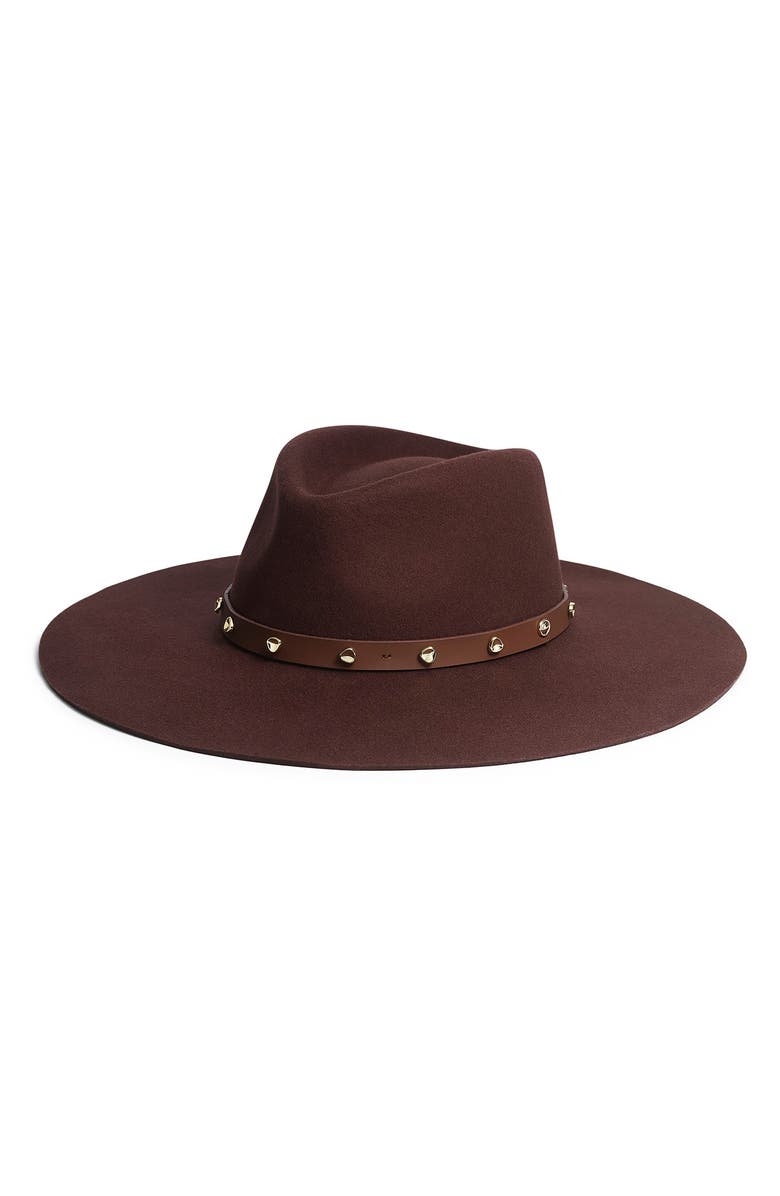 rag & bone Brynn Wool Fedora, Main, color, Dark Espresso
