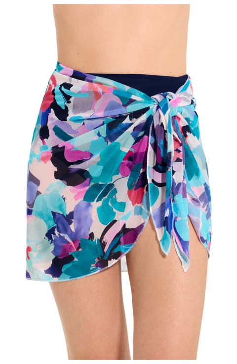 Mesh Sarong Wrap Skirt